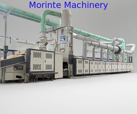 Hard textile fabric waste recycling machine line