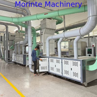 Waste cotton cleaning machine line